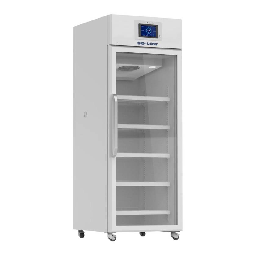 So-Low DHK4-23GD-T Standard Refrigerator with Touch Screen, Digital Data Logger, Painted Steel Exterior, 5 Wire Shelves, Single Glass Door - 23 Cubic Feet