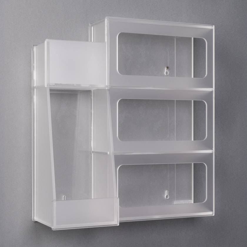 Poltex DISTATFR-W Frosted Acrylic Disinfecting Station, Wall Mount