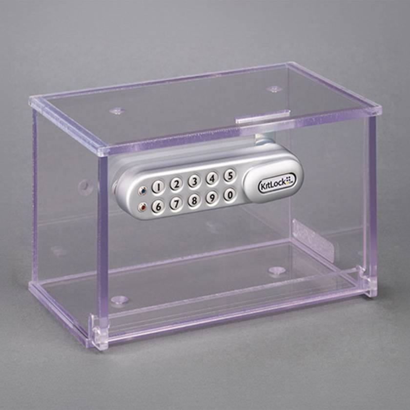 Poltex DRUGBX854 Locking Medication Box, 8" W x 4" D x 5 "H