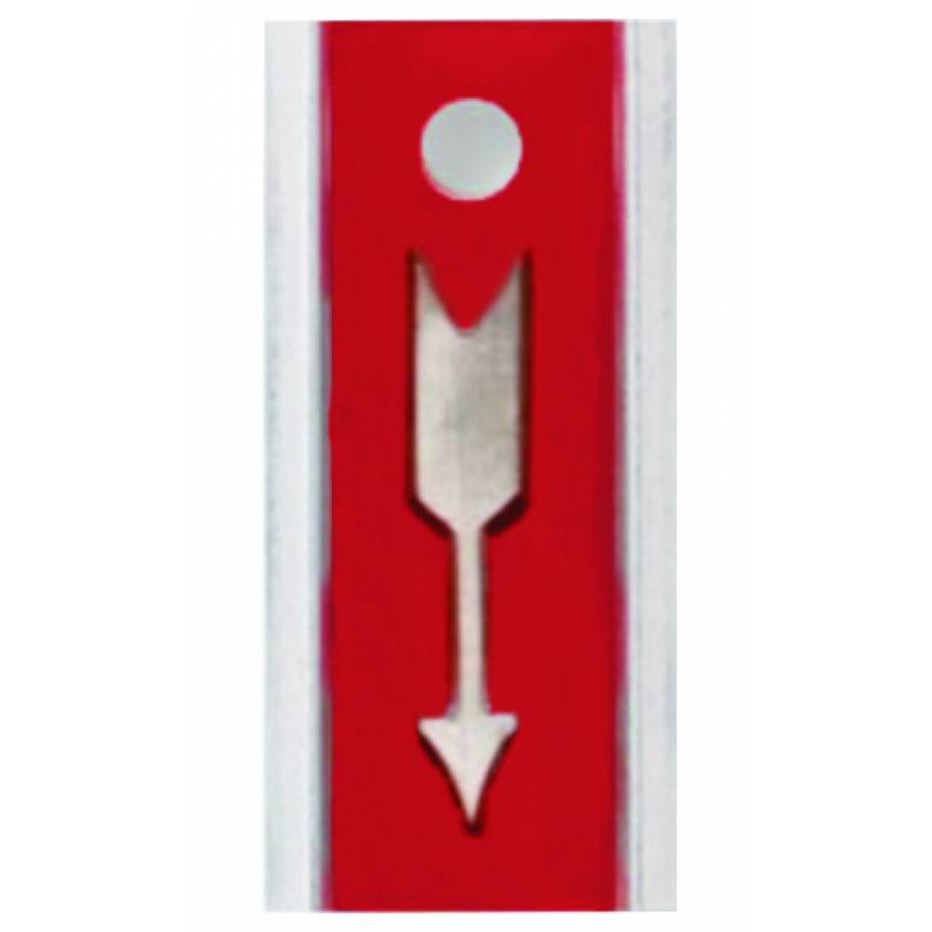 Embedded Aluminum Marker - 1" Lead-Free Arrow