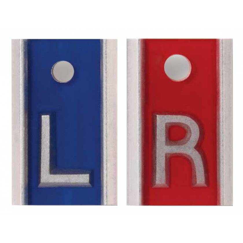 Aluminum Markers - 1/2" L & R - No Initials