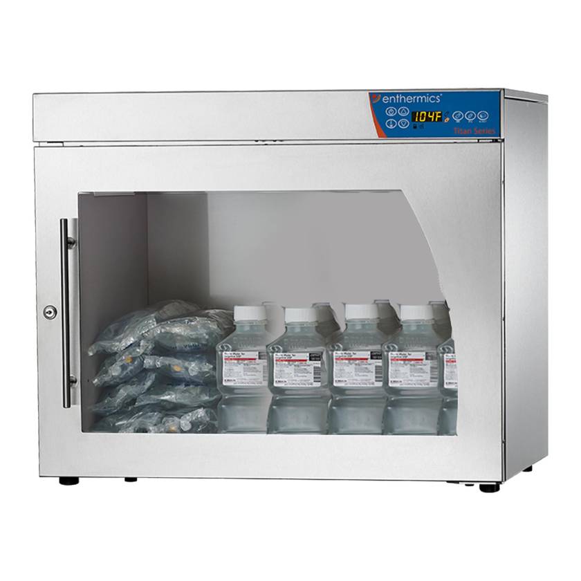 Enthermics EC550BL-18-1L Titan Series Multi-Purpose Warmer, Right-Hinged Windowed Door, With Lock - 4.75 Cubic Feet (IV Bags and Irrigation Bottles are Not Included)