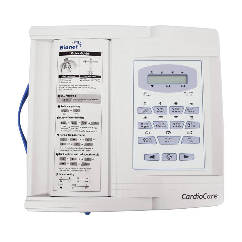 Bionet ECG-2000(N) CardioCare 2000 12-Channel Interpretive ECG, Front Top View