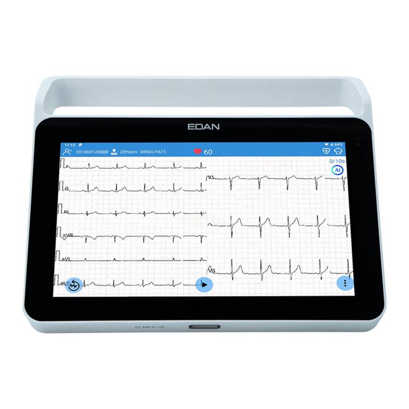 Edan iSE Series ECG with 10.1" Touch Screen and WiFi