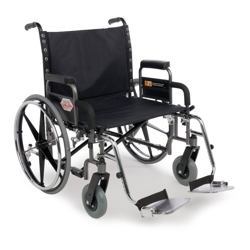 Everest & Jennings® Paramount® XD Bariatric Heavy Duty Wheelchair with Detachable Desk Arms - With Swingaway Footrests