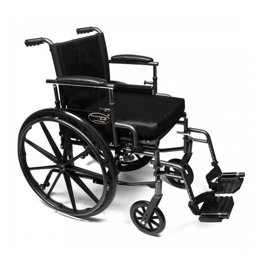 Everest & Jennings® Traveler® L4 Fixed-Back Wheelchair - With Flip-Back Desk Arms and Swingaway Legrests