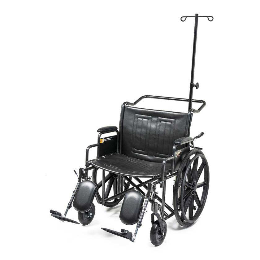 Everest & Jennings® Traveler® HTC Heavy Duty Wheelchair with Fixed Desk Arms and Elevating Legrests (Composite Footplate is Not Included)