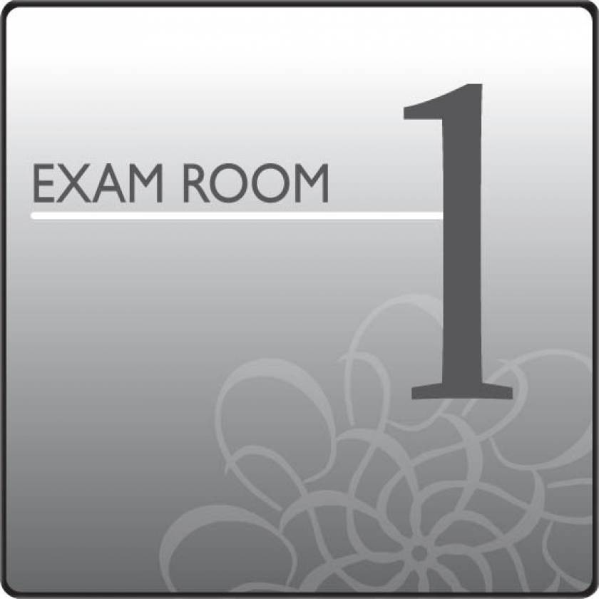 Clinton EX1-S Standard Exam Room Sign 1