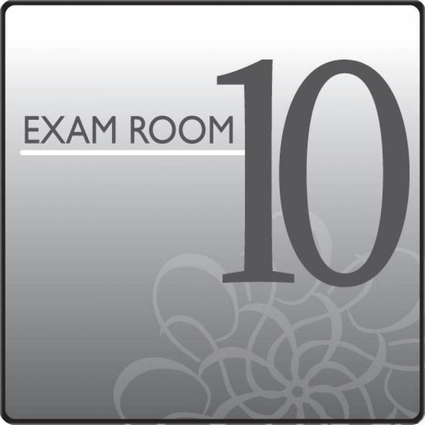 Clinton EX10-S Standard Exam Room Sign 10