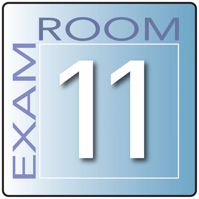Clinton EX11-B Skytone Exam Room Sign 11