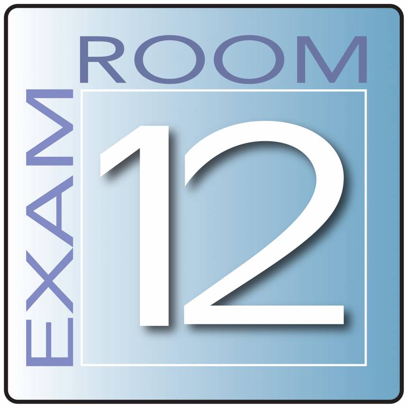 Clinton EX12-B Skytone Exam Room Sign 12