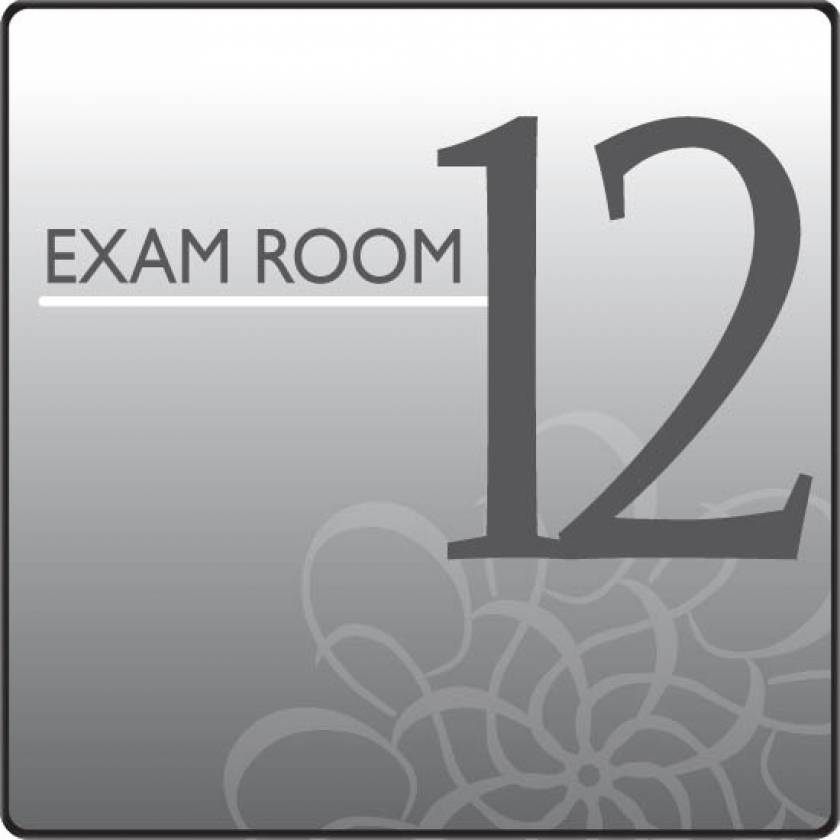 Clinton EX12-S Standard Exam Room Sign 12