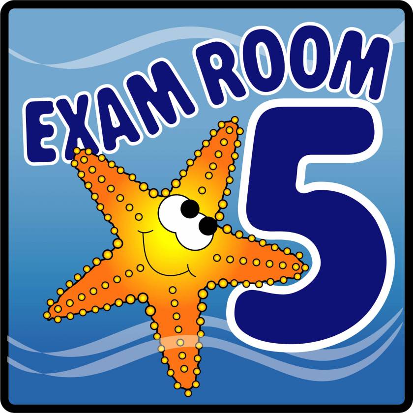 Clinton EX5-O Ocean Series Exam Room 5 Sign