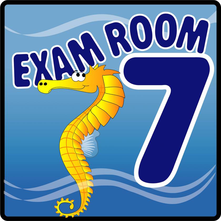 Clinton EX7-O Ocean Series Exam Room 7 Sign