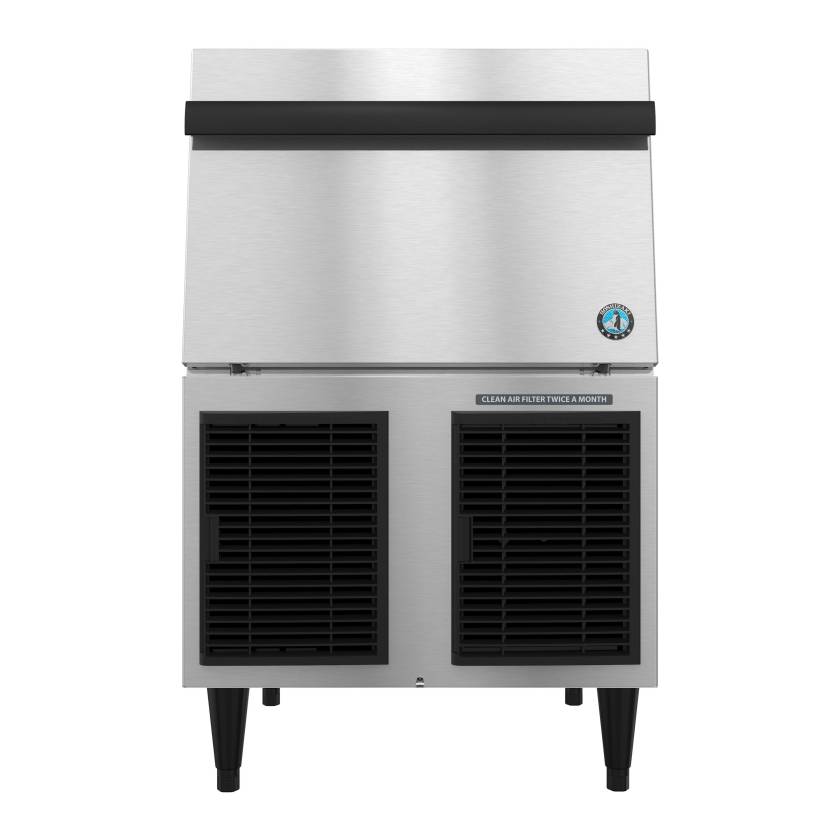 Hoshizaki F-330BAK-C Air-Cooled Self-Contained Mini Cubelet Ice Machine with Built-In Storage Bin - Up to 300 lb/24-Hour Ice Production
