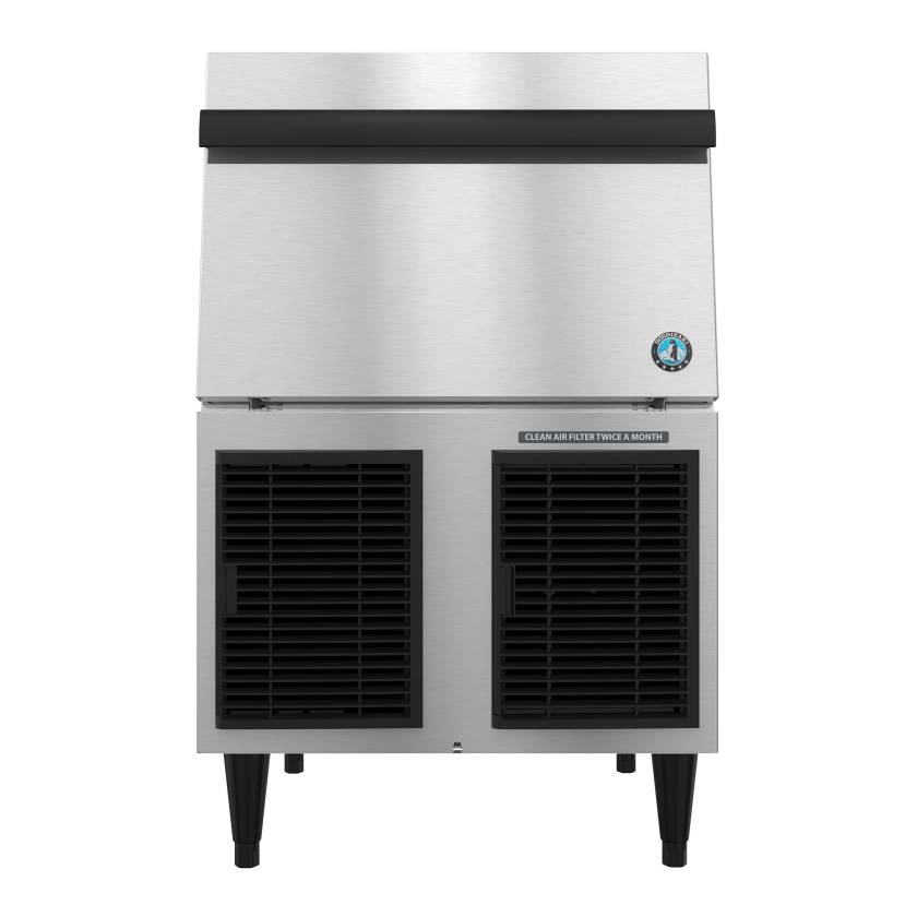 Hoshizaki F-330BAK Air-Cooled Self-Contained Flaker Ice Machine with Built-In Storage Bin - Up to 331 lb/24-Hour Ice Production