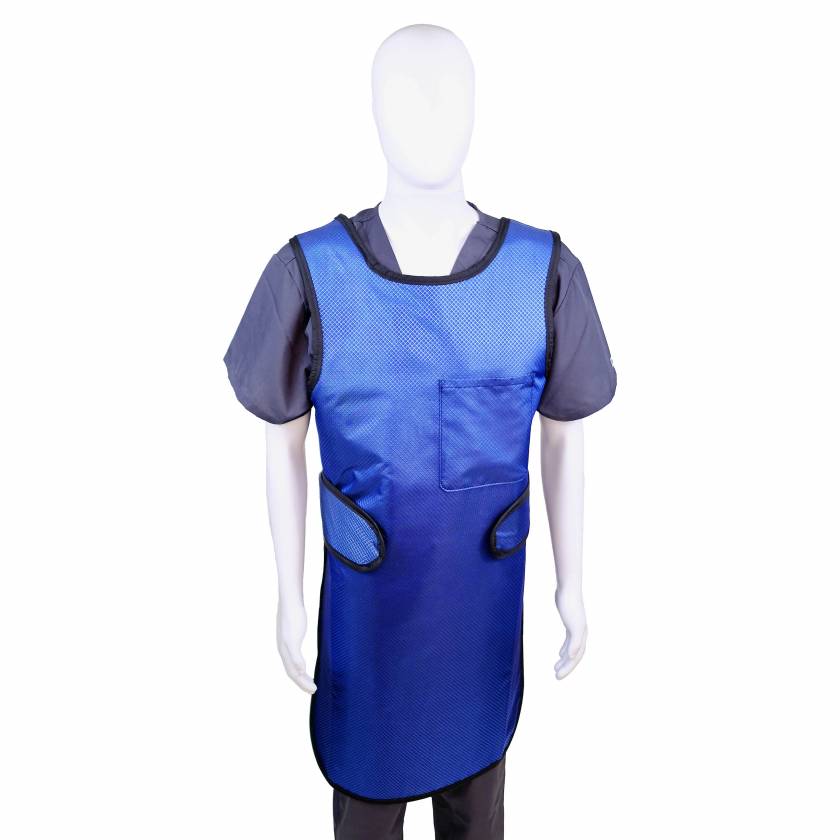 Techno-Aide 0.5mm Regular Lead EZ Comfort-Flex Front Apron with Hook & Loop Closure in Sapphire Reinforced Nylon with Black Binding