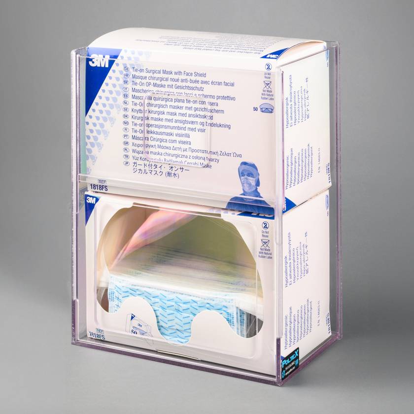 Poltex FACESHLD2VM Face Mask with Shield Holder, 2 Box Capacity (Mask Boxes and Masks are Not Included)