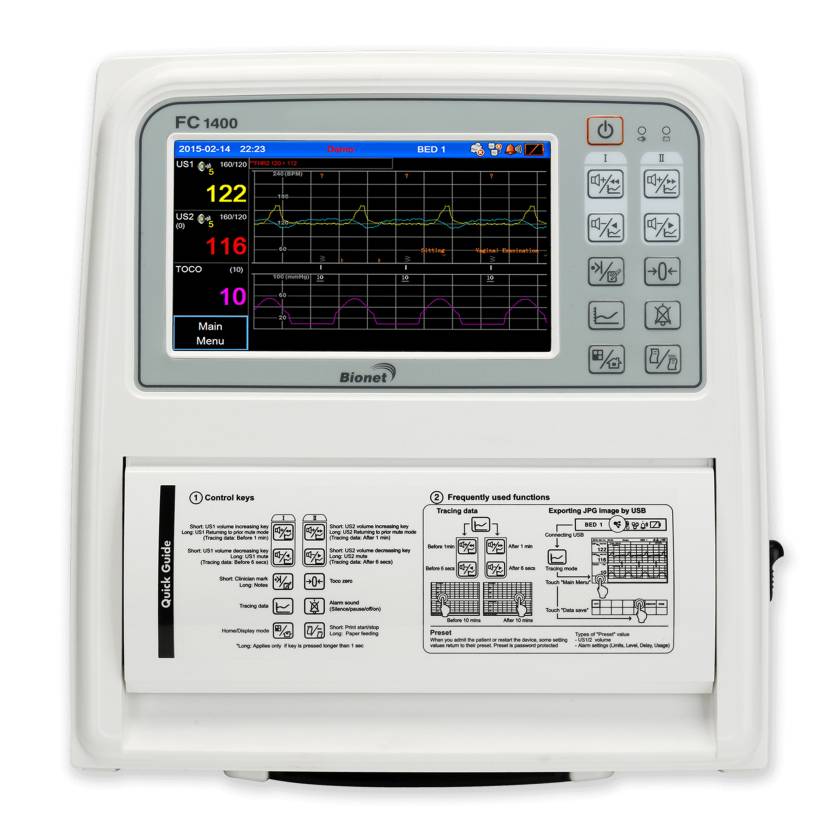 Bionet FC 1400 Touchscreen Antepartum Twin Fetal Monitor