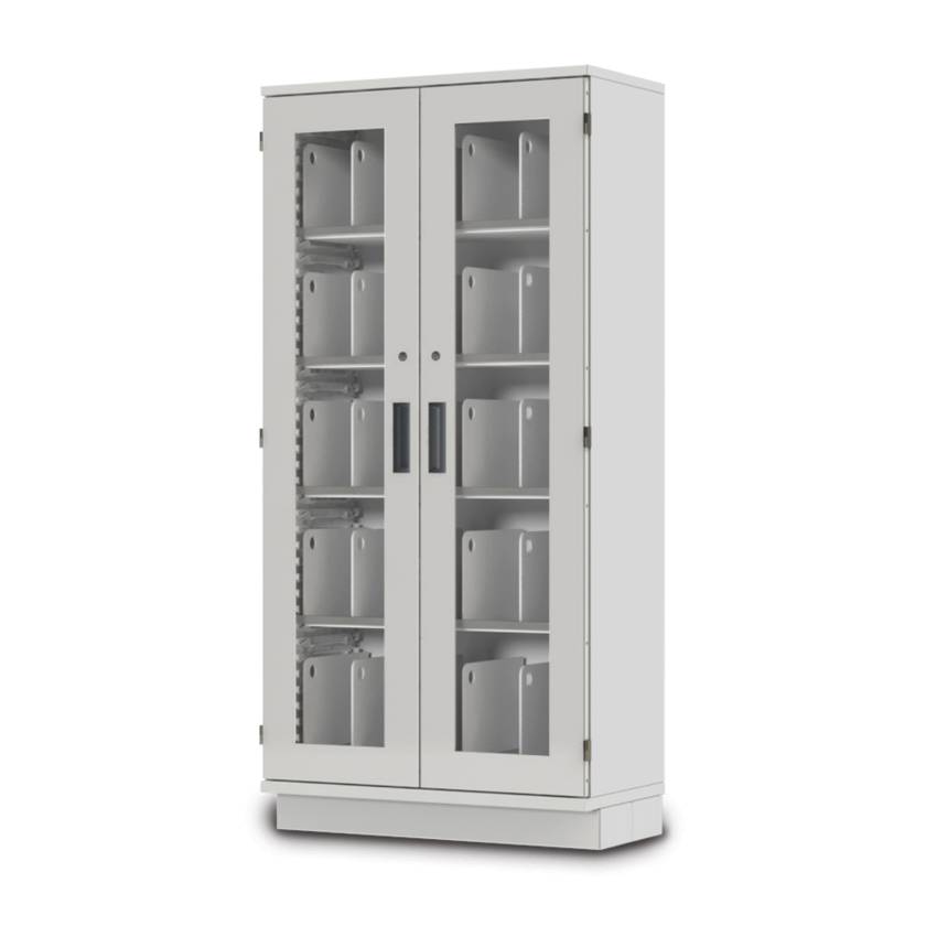 Capsa FLX Classic Edition Stainless Steel Storage Cabinet with Double Glass Door