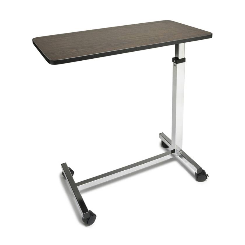 Lumex® GF8902 Economy Overbed Table, Non-Tilt, Chrome-Plated