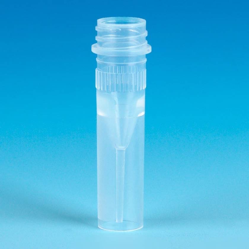 0.5mL Self-Standing Screw Top Microtube with No Cap - Non-Sterile - Polypropylene (PP)