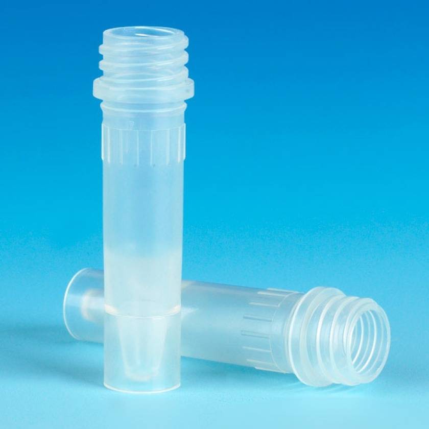 1.5mL Self-Standing Screw Top Microtube with No Cap - Non-Sterile - Polypropylene (PP)