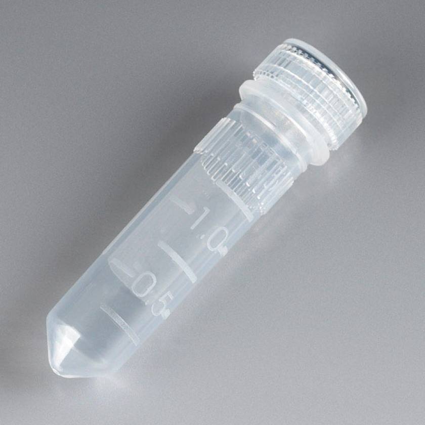 2.0mL Screw Top Microtube with O-Ring Screw Cap - Sterile - Polypropylene (PP)