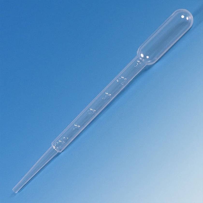 Transfer Pipets - Graduated to 3mL - Capacity 7.5mL - Total Length 148mm