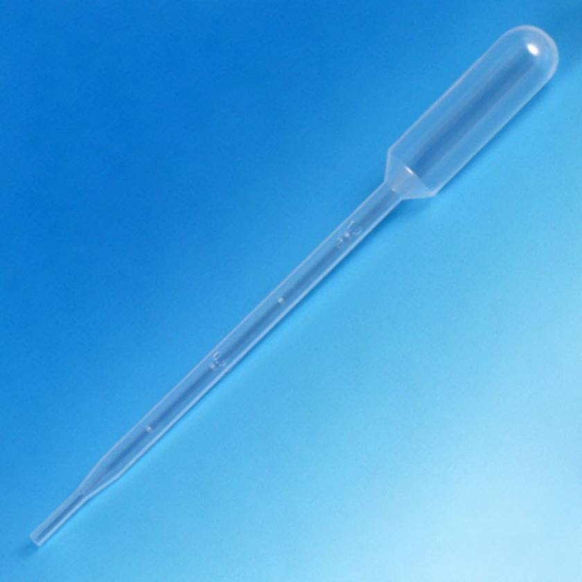 Globe Scientific 137018 LDPE Graduated Transfer Pipet, Large Bulb Sterile Individually Wrapped Peel Pack 150mm Length 5 0ml Capacity Case 400