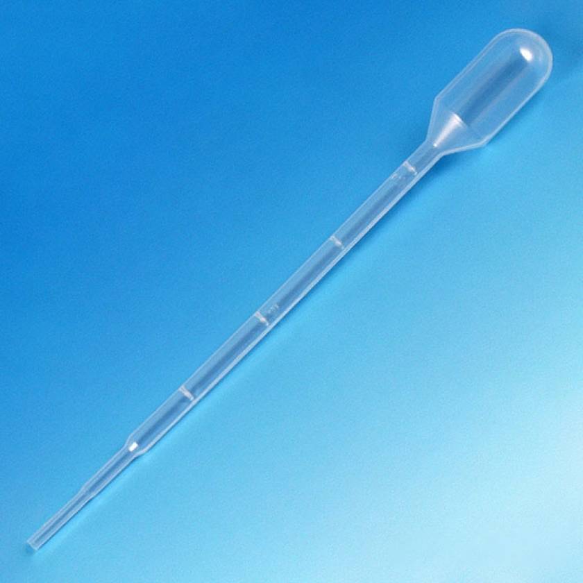 Transfer Pipets - Graduated to 1mL - Capacity 3.0mL - Total Length 140mm - Non-Sterile