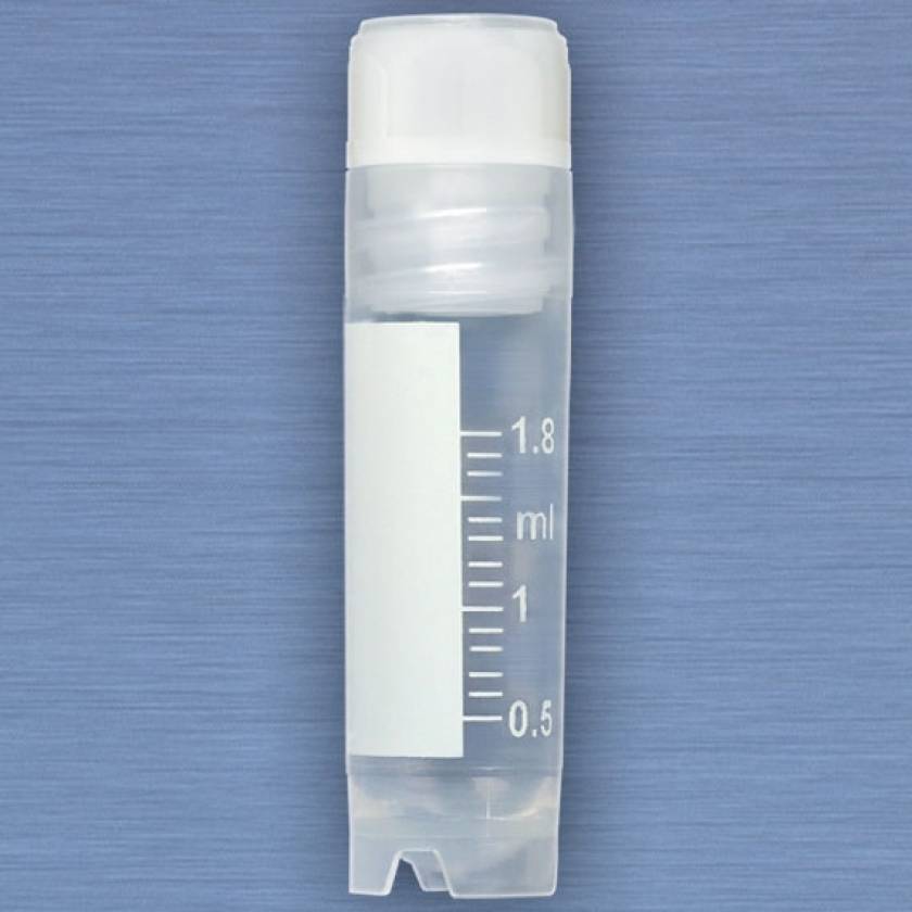 CryoClear Cryogenic Vial 2.0mL - Internal Threads - Attached Screwcap - Self-Standing Round Bottom - Sterile