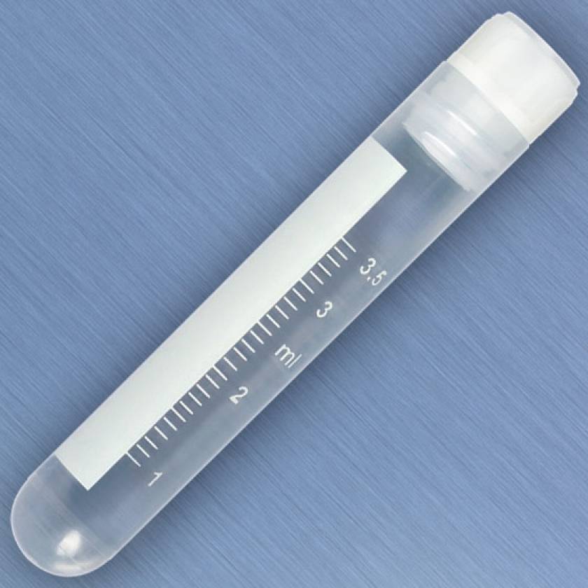 4mL Barcoded Cryogenic Vial Internal Threads Round Bottom Sterile Globe ...