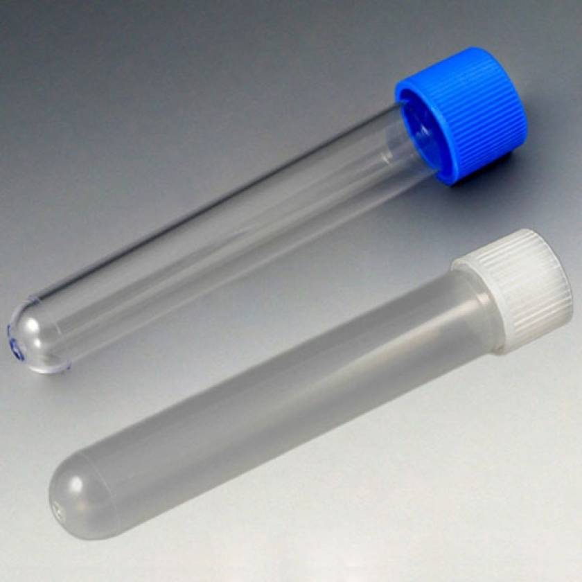 16mm x 100mm (10mL) Test Tubes PS and PP with Attached PE Screw Caps