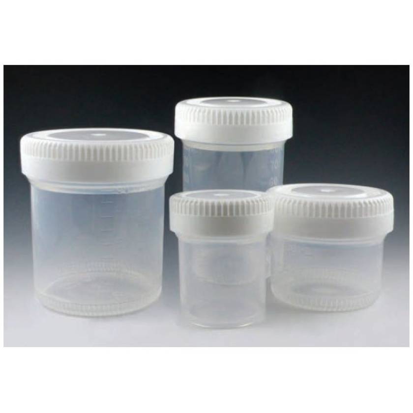 Tite-Rite PP Containers with Separate White PE Screw Caps