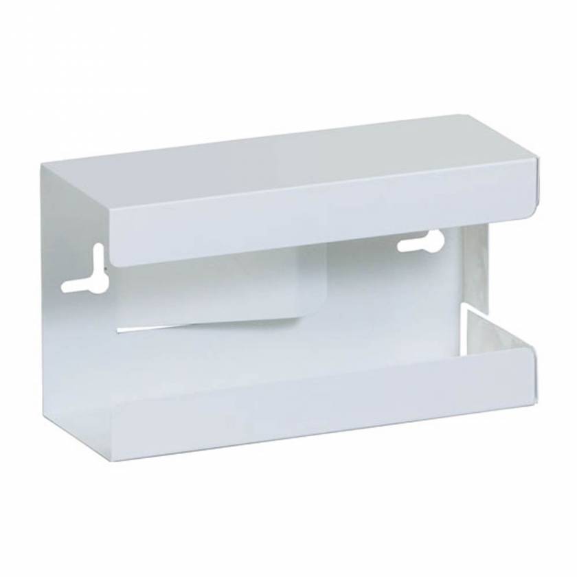 Clinton Single White Steel Glove Box Holder