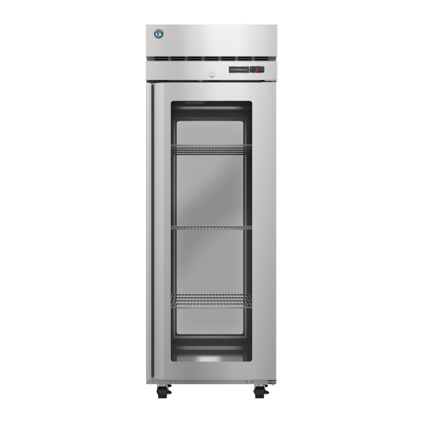 Hoshizaki HC1A-FGE-FGE Steelheart® Series Single-Section Pass-Thru Heated Cabinet with 3 Wire Shelves, Glass Door - 23.82 Cubic Feet