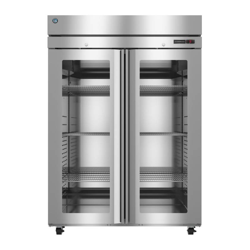 Hoshizaki HC2A-FGE Steelheart® Series Two-Section Heated Cabinet with 6 Wire Shelves, Glass Doors - 49.70 Cubic Feet
