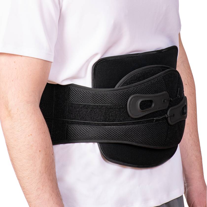 Paradigm HELIX-51 Helix Lumbar-Sacral Orthosis with Extended Anterior Panel, Actual Use Right Angle View