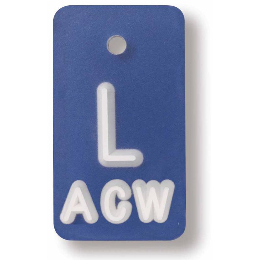 High KvP Marker - 3/4" "L" Legend with 1/2" High Three Initials