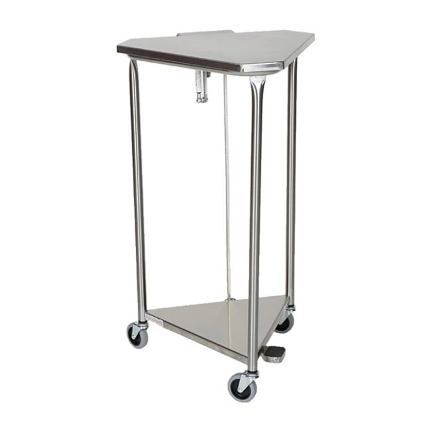 MidCentral Medical 16-Gauge Stainless Steel Triangular Hamper with Lid