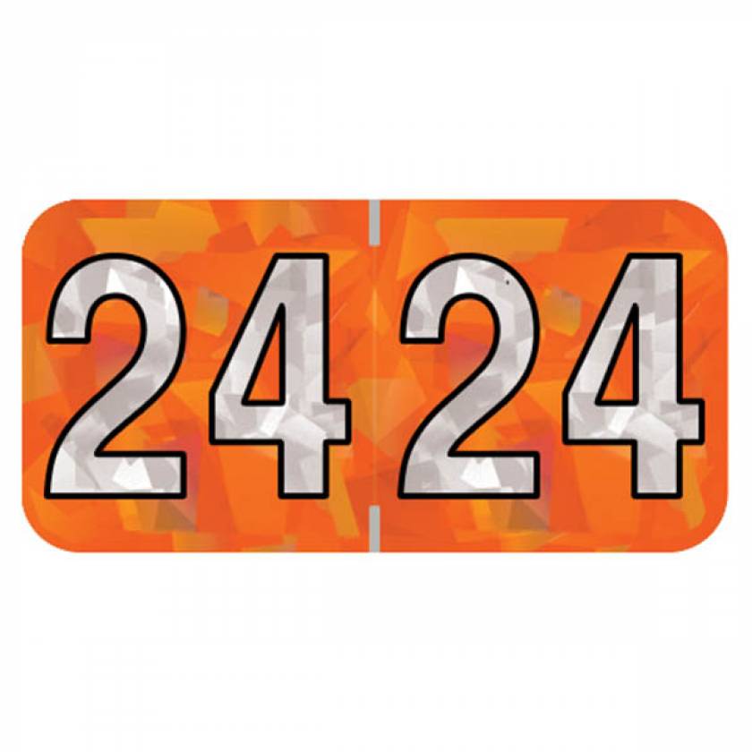 Arden Label HOYM-24-T4 PMA Holographic Match - Size 3/4" H x 1 1/2" W, Orange