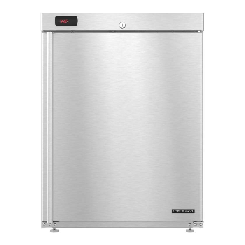 Hoshizaki HR24C HR Series Single-Section Undercounter Refrigerator with 3 Wire Shelves, Stainless Steel Door, 3.87 Cubic Feet - Front View