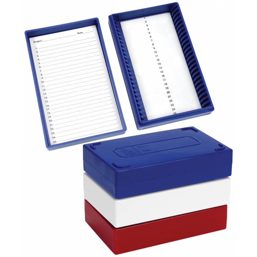 25-Place Foam-Lined Microscope Slide Boxes