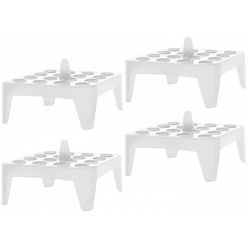 White Square Floating Microtube Rack for 16 x 1.5/2mL Tubes