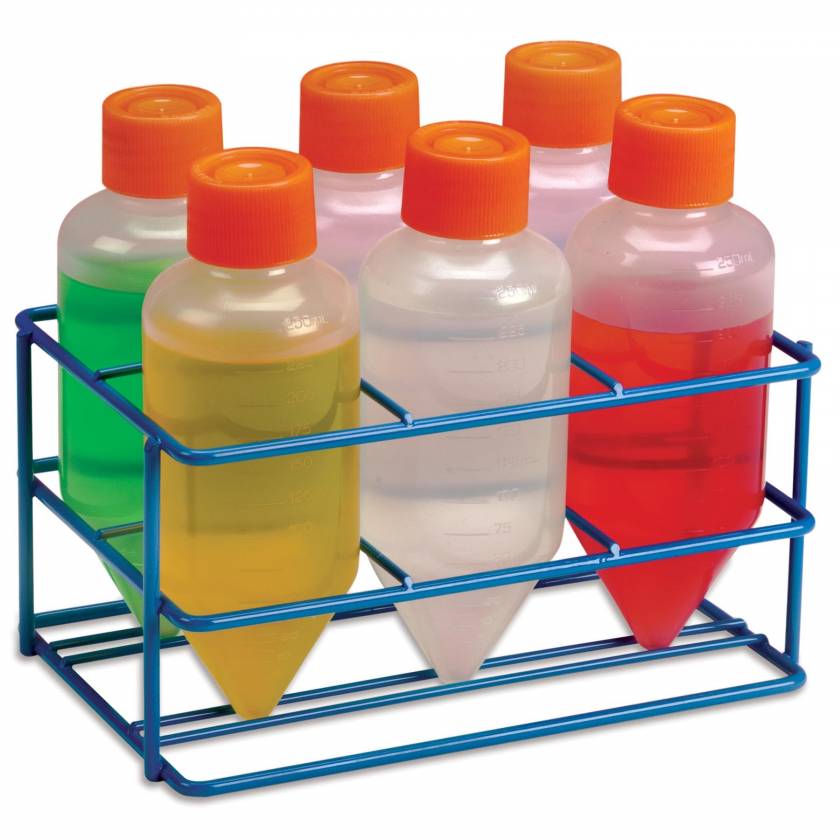 Centrifuge Bottle Rack for 250mL Tubes (6-Well) - Blue