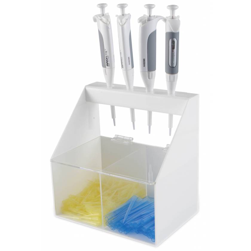 Pipettor Workstation With Disposable Tip Bins 