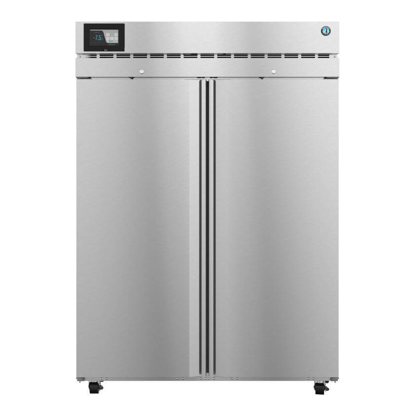 Hoshizaki HXF2A-FS Healthcare Series Two-Section Freezer with 8 Wire Shelves, Double Stainless Steel Doors, 50.37 Cubic Feet - Front View