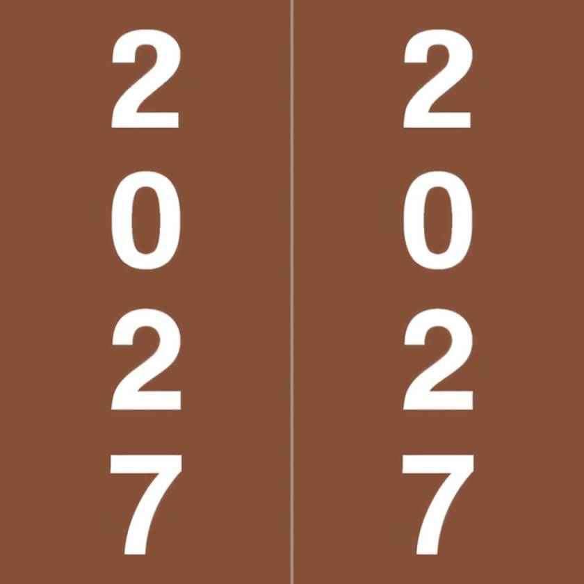 Arden Label IFYM-27-L5 IFC CL7100 Compatible IFYM Series 2027 Year Labels - Size 1 7/8" H x 1 7/8" W