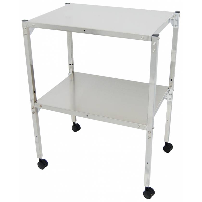 MRI Non-Magnetic Utility Table with Two Shelves